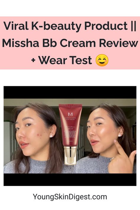 Viral K-beauty Product || Missha Bb Cream Review Wear Test ☺️ Missha Bb Cream, Bb Cream Missha, Korean Bb Cream, Bb Cream Reviews, Skin Care Guide, Skin Care Tutorial, Beauty Balm, Bb Cream, Skin Elasticity