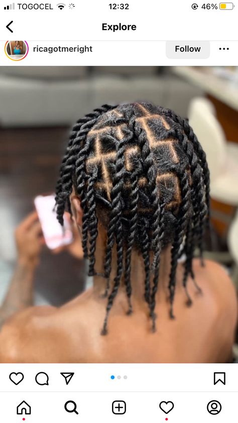 Dread Braid Styles, Mens Twists, Two Strand Twist Hairstyles, Mens Twists Hairstyles, Hair Twists Black, Some Hairstyles, Braid Twist, Cornrow Hairstyles For Men, Twists Hairstyles