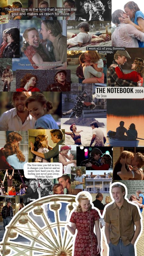 #thenotebook #allieandnoah #nicholassparks #romance #firstlove #oldmoney #books #love #aesthetic #collage #shuffles The Notebook Movie Aesthetic, Notebook Movie Aesthetic, Movie Bookmarks, The Notebook Movie, Allie And Noah, Notebook Movie, Gena Rowlands, Movie Aesthetic, Best Love Stories