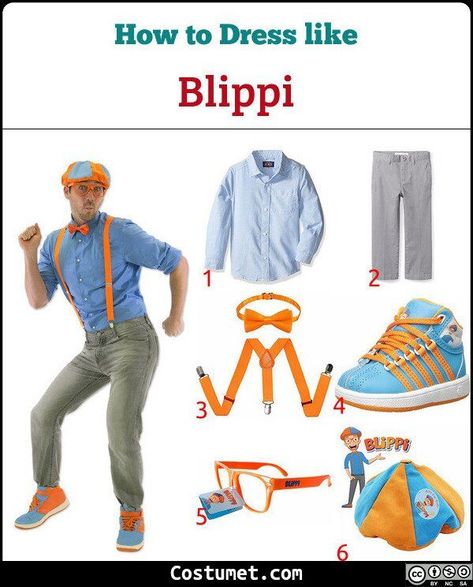 Blippi Costume Blippi Costume, Orange Suspenders, 3rd Birthday Party For Boy, 2nd Birthday Party For Boys, Boy Birthday Party Themes, Soccer Birthday, 2nd Birthday Party Themes, Bowtie And Suspenders, Costume For Halloween