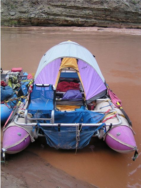 Sleeping on your raft... Lets see your setup - Mountain Buzz Rafting Gear, Fly Fishing Boats, Mini Trucks 4x4, Raft Boat, Floating Raft, Survival Skills Emergency Preparedness, Little Cabin In The Woods, Boat Projects, Inflatable Kayak