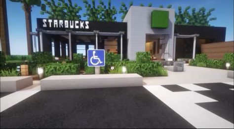 Starbucks Minecraft, Minecraft Inspiration, Minecraft