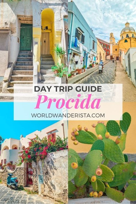 One day in Procida; best things to see & do on a day trip Atrani Italy, Italian Islands, Procida Italy, Italy Places, Amalfi Coast Itinerary, Ischia Italy, Italy Trip Planning, Italy City, Napoli Italy