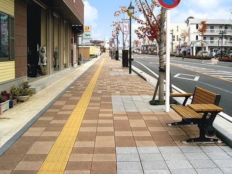 Yamanashi Japan, Streetscape Design, Brick Paver Patio, Permeable Paving, Landscape And Urbanism Architecture, Paving Pattern, Stormwater Management, Paver Designs, Urban Design Architecture