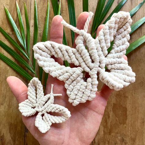 Macrame Butterfly, Macrame Accessories, Caravan Home, Plant Hanger Macrame, Macrame Baby, Makramee Diy, Macrame Backdrop, Me U, Macrame Wall Hanging Diy