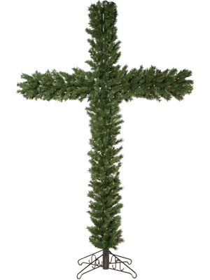 cross christmas tree. so pretty! Cross Tree, Cross Christmas Tree, Alternative Christmas Tree, Unique Trees, Decorating With Christmas Lights, Metal Tree, Artificial Tree, Seasonal Home Decor, White Led Lights