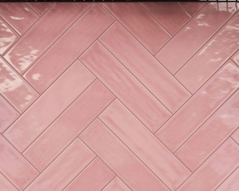 Kitchen Tile Texture, Pink Tile Bathroom, Pink Bathroom Tiles, Uk Pub, Beautiful Tiles, Contemporary Tile, Doll House Plans, Pink Tiles, Interior Design Boards