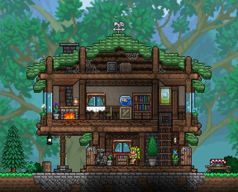 Terraria Cyberpunk, Cool Terraria Builds, Cute Terraria Builds, Terraria Houses Ideas, Cute Terraria Houses, Terraria House Ideas Simple, Terraria Builds Ideas, Terraria Base Ideas, Terraria Base