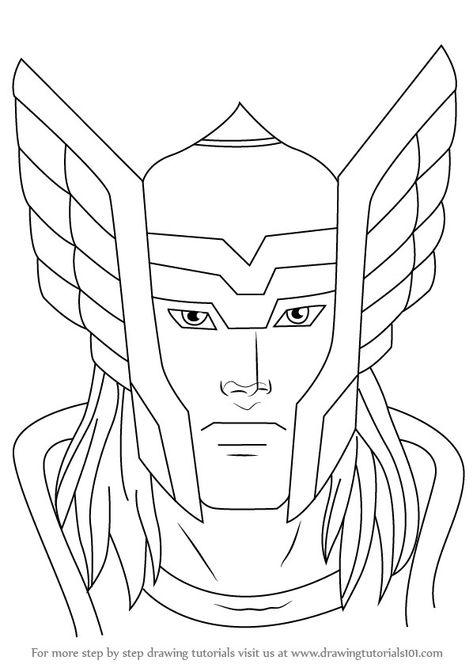 Iron Man Drawing Easy, Thor Drawing, Drawing Pictures For Kids, Simple Face Drawing, Iron Man Drawing, Thor Art, Avengers Coloring Pages, Avengers Coloring, Avengers Cartoon