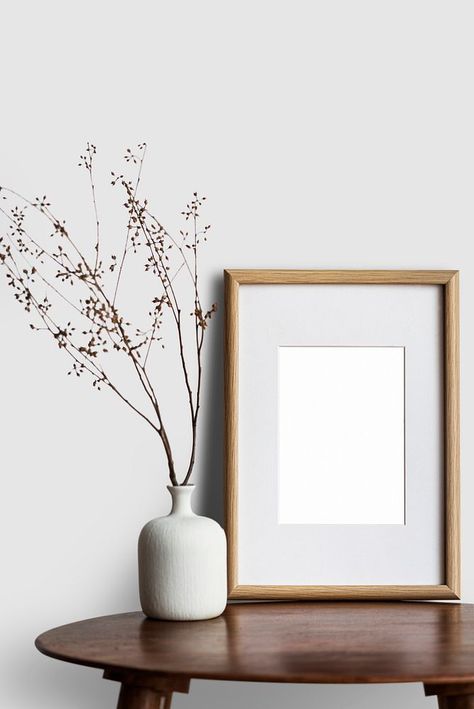 Blank tabletop picture frame on the living room’s table | premium image by rawpixel.com / Teddy Photo Frem, Wall Photo Frame, S Table, Tabletop Picture Frames, Wall Photo, Photo Art Frame, Vastu Shastra, Painting Art Lesson, Side Wall