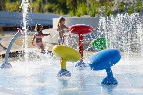 Jaworznickie Planty Water Playground,© Tomasz Zakrzewski Pool Design Modern, Best Christmas Toys, Water Playground, Splash Park, Kids Indoor Playground, Splash Pool, Resort Pools, Playground Design, Splash Pad