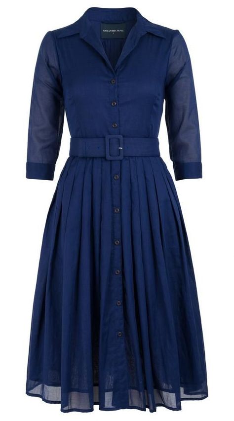 7a6a74cbe87bc60030a4bd041dd47b78desc47123597ri Housewife Dress, Blue Skirts, Audrey Dress, Shirtwaist Dress, Kurti Designs, Modest Outfits, Stylish Dresses, Women's Fashion Dresses, Look Fashion