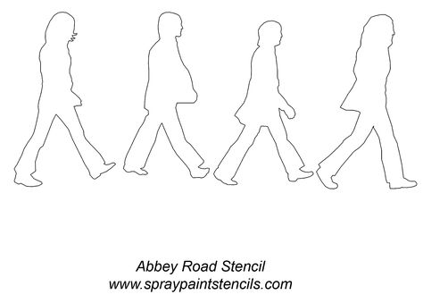 Abbey Road Tattoo, Beatles Line Art, Custom Tshirt Ideas, Beatles Silhouette, Abbey Road Poster, The Beatles Abbey Road, Beatles Abbey Road Art, Beatles Walking Abbey Road, Beatles Birthday