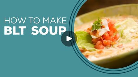 Blast from the Past: BLT Soup Recipe | I'm turning your favorite sandwich into a delicious homemade soup in this clip from a classic Paula's Home Cooking episode. Click here for my BLT Soup... | By Paula Deen | I wanna come over here,
move right over here and start the pot for our BLT soup. Now I've got a half a cup of diced bacon. And I'm gonna throw this in here. And just let it start browning. All right, we're gonna let that brown and let all that pork
fat come out of there. All right now our bacon is browning and you can see the fat
coming out of the bacon. So, you all forgive me
when you see me do this. But I'm gonna add just a couple
of tablespoons of butter. Just to make to make sure
our soup is nice and rich. All right now I'm gonna add a half a cup of chopped green onions or scall Blt Soup, Blast From The Past, Paula Deen, Homemade Soup, Forgive Me, See Me, Green Onions, Soup Recipe, Me When