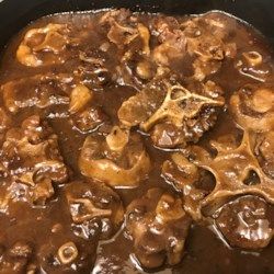 Oxtails with Gravy Recipe - Allrecipes.com Oxtails And Gravy Recipe, Oxtail Recipes Crockpot, Oxtail Recipes Easy, Cooking Oxtails, Oxtail Recipes, Jamaican Dishes, Southern Recipes Soul Food, Soul Food Dinner, Gravy Recipe