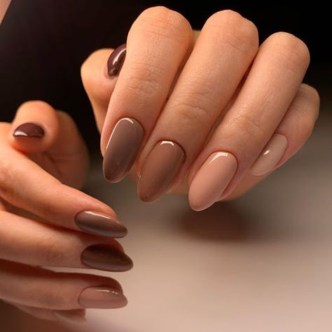 November Nails, Nude Nail Designs, Minimal Nails, Casual Nails, Soft Nails, Brown Nails, Autumn Nails, Chic Nails, Types Of Nails