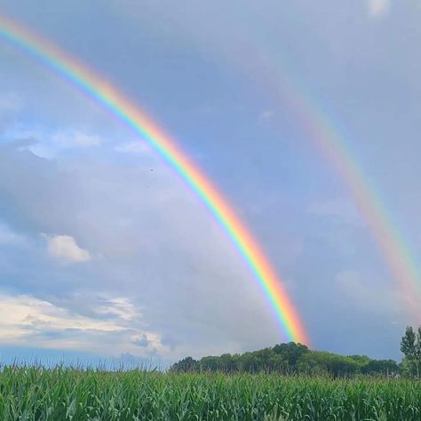 Rainbow In Rain, Rainbow Widget Aesthetic, Rainbow Weather Aesthetic, Best Friend Soul Mate, Camp Half Blood Cabins, Pretty Henna Designs, Rainbow Photo, Double Rainbow, Rainbow Sky