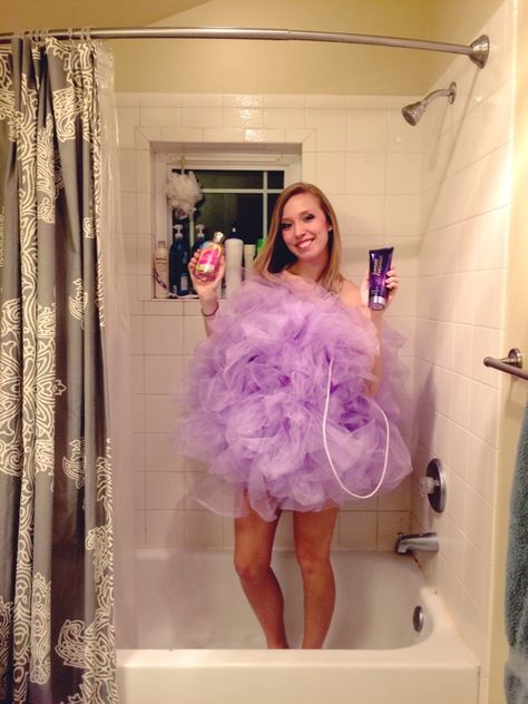 DIY Halloween costume lavender loofah! Lavender Costume, Loofah Costume, Anything But Clothes, Halloween Fantasia, Nike Shoes Women Fashion, Pretty Halloween Costumes, Pretty Halloween, 2024 Halloween, Diy Halloween Costume