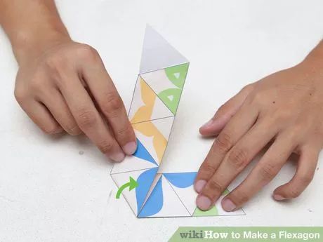 Image titled Make a Flexagon Step 5 Flexagon Template, Diy Furniture Videos, Diy Fidget Toys, Paper Work, Seasonal Crafts, Paper Folding, Kid Crafts, What To Make, Origami Paper