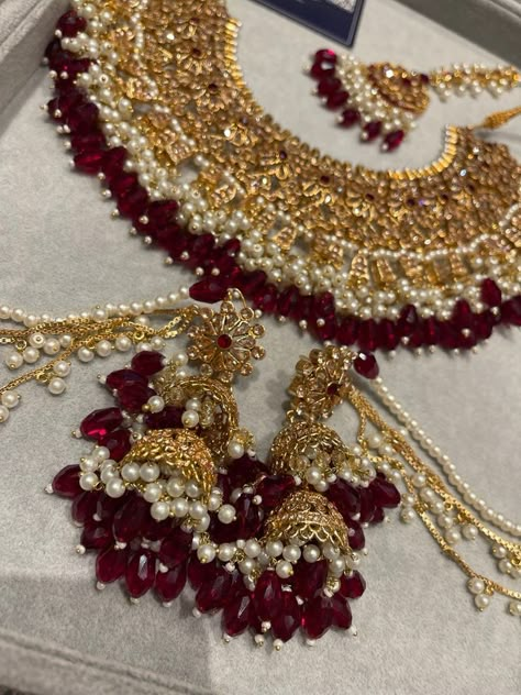 Maroon Bridal Jewellery Set, Indian Wedding Jewellery Bridal Jewelry, Red Bridal Jewellery Set, Red Jewellery Set, Jewellery Set Bridal, Asian Bridal Jewellery, Red Jewelry Set, Red Jewellery, White Jewellery