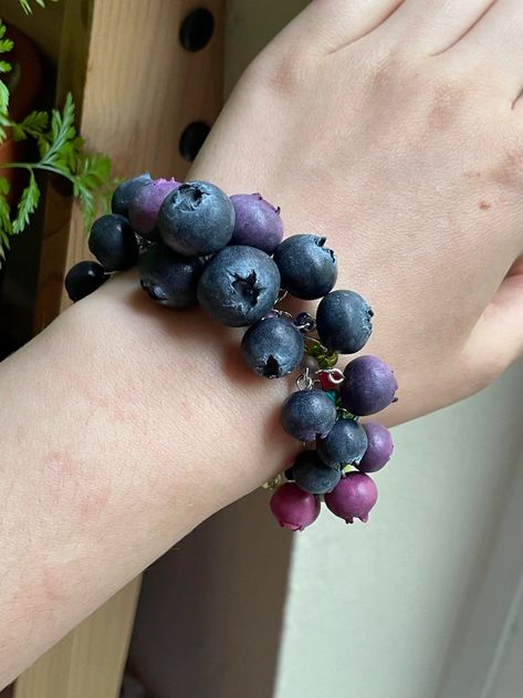 made a blueberry bracelet for my friend : r/cottagecore Blueberry Bracelet, Cottagecore Bracelet, Nordic Tattoo, For My Friend, Diy Inspiration, Ring Necklace, My Friend, Friendship Bracelets, Necklaces Bracelets