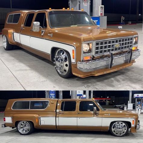 @lowtruckco on Instagram: "Gas Station Lights Always Hit Perfect! Owner: @cooper_staudt" Dully Trucks, C30 Dually, Chevy Dually, Coe Trucks, Diesel Trucks Ford, Gmc Vans, Chevy Diesel Trucks, Silverado Truck, Dually Trucks