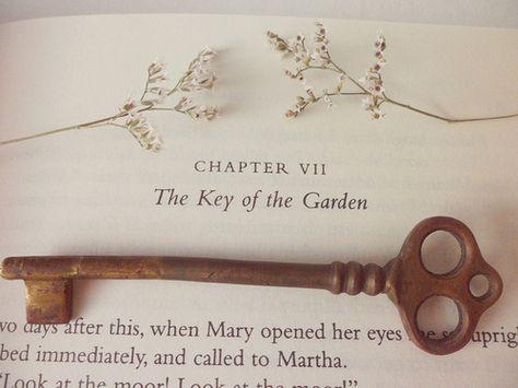 the key of secret garden Secret Garden Book, Frances Hodgson Burnett, Old Key, The Secret Garden, What Book, Key To My Heart, Book Nooks, Mulch, Garden Wall