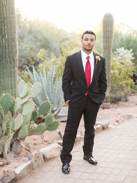 Black tux with a red tie Black Tux With Red Tie, Red Tie Black Suit, Black Suit With Red Tie Wedding, Black Suit White Shirt Red Tie, Black Tux Red Tie, Big Man Suits, Black Suit Red Tie, Full Black Suit, Black Suit White Shirt