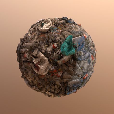 ArtStation - Garbage Material, Tyler Smith Garbage Illustration, Earth Art Drawing, Garbage Art, Scottish Interiors, Tyler Smith, Waste Art, Window Display Design, Substance Designer, Object Drawing