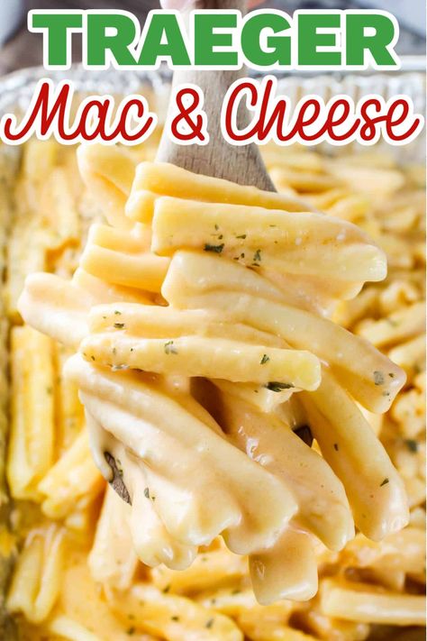 Traeger Max And Cheese, Mac And Cheese Traeger, Smoked Mac And Cheese Recipes Traeger, Trager Smoked Mac And Cheese, Smoked Mac Cheese Recipes, Smoked Mac And Cheese Velveeta, Traeger Mac And Cheese Recipe, Smoked Mac And Cheese Pellet Grill, Smoker Mac And Cheese Recipe