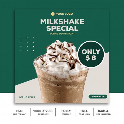 Coffee Post Ideas, Coffee Social Media Design, Coffee Social Media, Post Design Ideas, Coffee Template, Ice Cream Banner, Product Post, Product Poster, Coffee Sale