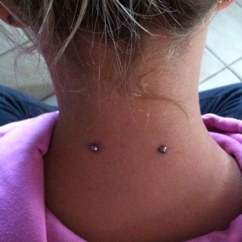 Neck dermals Neck Dermal Piercing, Percinings Ideas, Neck Dermal, Gorgeous Tattoos, Dermal Piercing, Piercing Tattoo, Tattoos And Piercings, Body Art Tattoos, Belly Button Rings