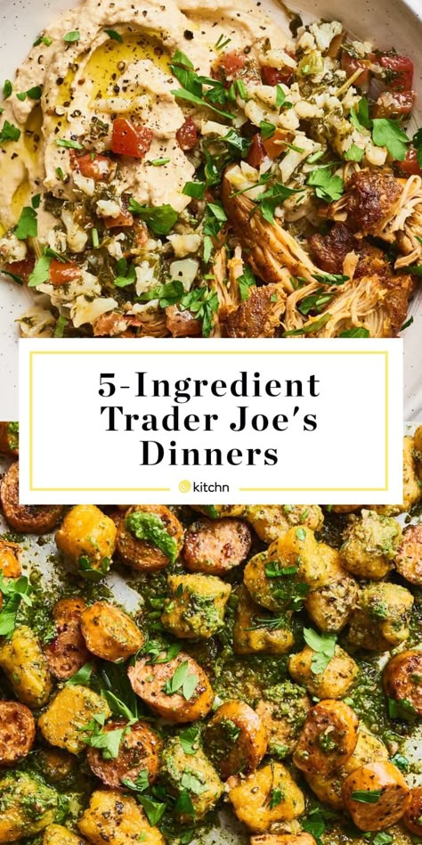 Trader Joes Recipes Dinner, Trader Joes Meals, Trader Joes Meal Planning, Trader Joes Recipes Healthy, Trader Joes Food, Sweet Potato Gnocchi, 5 Ingredient Dinners, Joe Recipe, Trader Joes Recipes