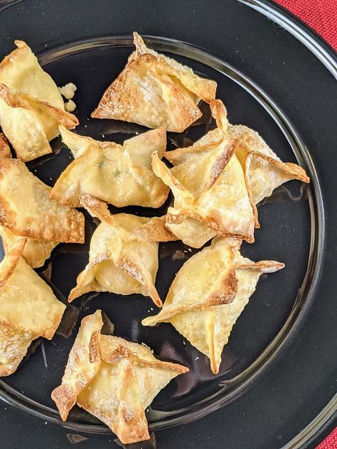 Air Fryer Cream Cheese Rangoon, Cream Cheese Rangoon Air Fryer, Air Fryer Rangoon, Cream Cheese Ragoons In Air Fryer, Rangoon Recipe Cream Cheese, Cream Cheese Ragoons, Cheese Rangoon Recipe, Air Fryer Cream Cheese, Cheese Rangoons