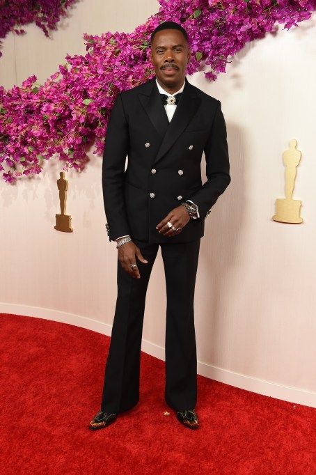 Colman Domingo Red Carpet Suits Men, Red Carpet Suits, Colman Domingo, Academy Awards Red Carpet, Black Suit Men, America Ferrera, Classic Tuxedo, Cape Gown, Prom 2024