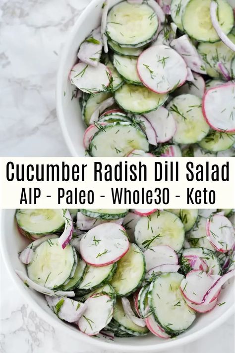 Paleo Salad Ideas, Keto Aip Recipes, Easy Aip Meal Prep, Aip Cucumber Salad, Aip Sides Dishes, Modified Aip Recipes, Simple Aip Recipes, Aip Keto Recipes, Simple Aip Meals