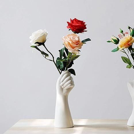 Amazon.com: FEIYU BUY Human Body Ceramic Hand Vase 9 Inch Arm Body Shaped Small Flower vase Modern Aesthetic Decorative White Ceramic vases Tabletop White Arm vase for Home Office Decoration : Home & Kitchen Hand Vase, Small Flower Vase, Vase Modern, Home Office Decoration, White Ceramic Vases, Ceramic Hand, Hand Shapes, Ceramic Vases, Office Decoration