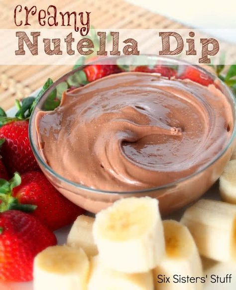 Nutella Dip Recipes, Nutella Dip, Fruit Dips Recipes, Resep Salad, Cream Cheese Dips, Healthy Recipes Easy Snacks, Nutella Recipes, Fruit Dip, Healthy Snacks Easy