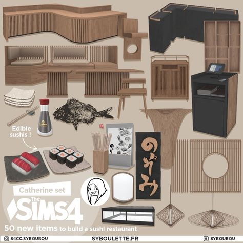 Sims 4 Pack, The Sims 4 Pack, Sims 4 Restaurant, Lotes The Sims 4, Cc Packs, Sims 4 Kitchen, Die Sims 4, Mod Furniture, Sims Packs