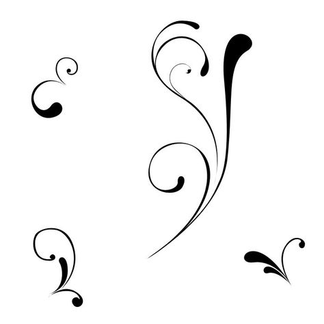 Swirly Tattoo, Robin Tattoo, Leaf Tattoo, Tattoo Lettering Fonts, Blossom Tattoo, Quick Crafts, Line Art Tattoos, Tattoo Lettering, Swirl Design