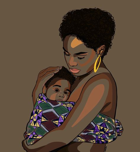 Excited to share this print from my #etsy shop: Portrait of Black Mother & Child | Black Mom Wall Art/ African American Nursery Deco | Black Love and Family | Original Art by Black Female #blackwoman #motherandchild Mother Son Art, Mother Drawing, Danish Minimalism, Nursery Decor Black, A Mothers Love, African Women Art, Style Africain, Black Art Painting, Afrocentric Art