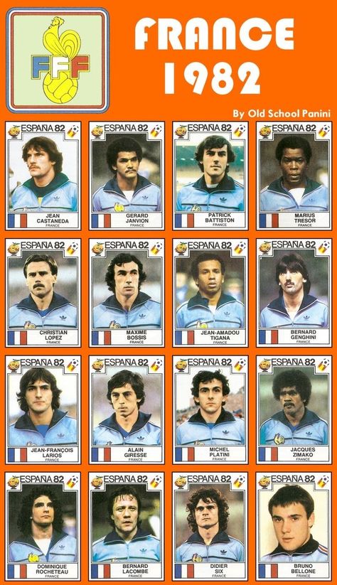 1982 World Cup, Paolo Rossi, Michel Platini, Fc Nantes, France Team, France Football, Fifa Football, Soccer Cards, Best Football Team