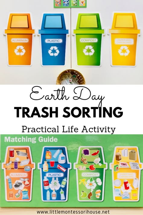 Earth Day is an important calendar event that we celebrate anually. Reminding us of environmental protection by committing ourselves in doing our share to take care of our Mother Earth. To take par… Trash Sorting, Recycling Games, Recycling Activities For Kids, Fun Activities For Preschoolers, Recycling Activities, Community Helpers Preschool, Activity For Preschoolers, Practical Life Activities, Earth Day Crafts