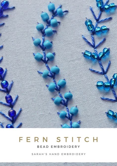 Bead Embroidery Stitches, Bead Sewing Tutorials, Embroidery With Beads Ideas, Embroidery Beads Designs, Beaded Embroidery Patterns, Bead Embroidery Patterns Beadwork Design, Beaded Embroidery On Fabric, Bead Stiches, Bead Embroidery Designs