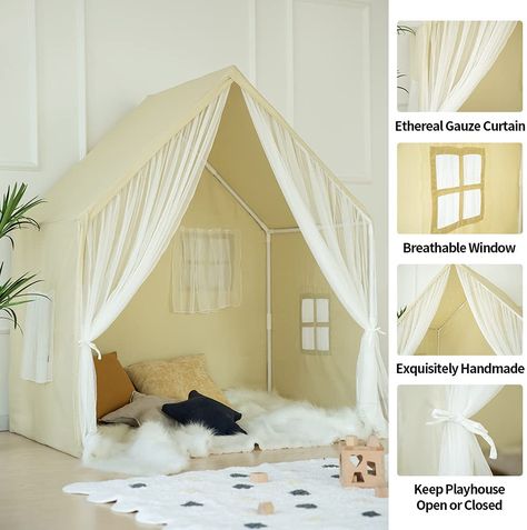 AmazonSmile: Kids Play Tent, Razee Large Playhouse Tent Indoor, Play House Kids Tent Castle Tent for Girls Boys, Play Cottage : Toys & Games Diy Play House Indoor, Kids Tents Indoor, Play Tents For Kids, Large Playhouse, Tent House For Kids, Indoor Tent For Kids, Play Cottage, Playhouse Tent, Kids Nook