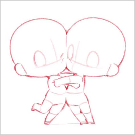 Chibi Pose, Chibi Poses, Chibi Sketch, Drawing Bases, 카드 디자인, Chibi Drawings, Anime Drawings Tutorials, Poses References, Art Poses