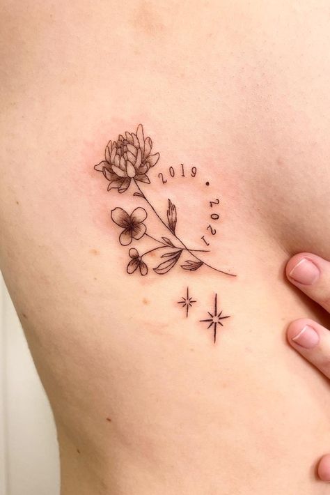 Flowers For November, Aa Tattoos, February Violet, Violet Tattoo, November Flower, November Birth Flower, February Birth Flowers, Birthday Tattoo, Birth Flower Tattoos