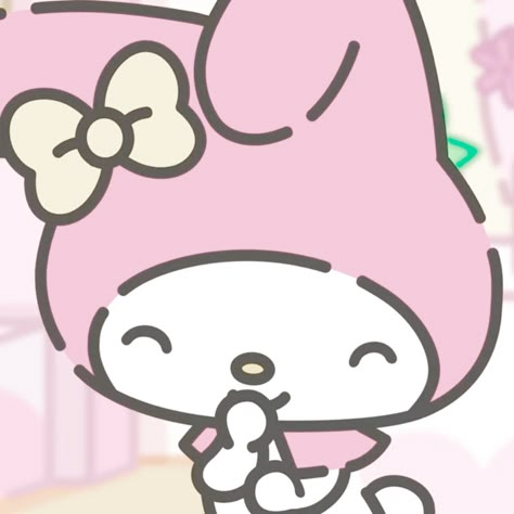 Pink Melody Icon, My Melody With Hello Kitty, Pink Pfp Sanrio, Cute My Melody Pfp, My Melody Aesthetic Icon, My Melody Profile Picture, My Melody Pfp Aesthetic, Saniro Charcters Icon, Kawaii Aesthetic Pfp