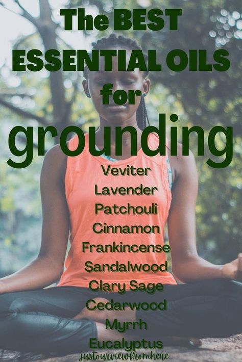 Grounding Spray Recipe, Grounding Oil Blends, Grounding And Centering, Essential Oils For Grounding, Grounding Oil Witchcraft, Meditation Essential Oil Blend, Herbs For Grounding, Grounding Essential Oil Blend, Grounding Oil