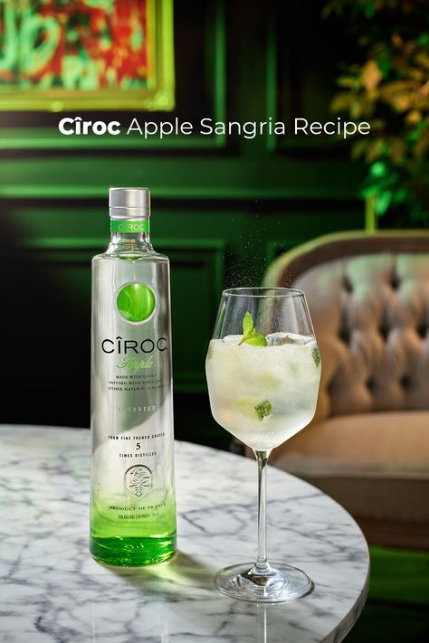 Find Cîroc Apple at your local Exchange Store! Apple Sangria Recipes, Frozen Apple, Ciroc Recipes, Ciroc Vodka, Apple Sangria, Freezing Apples, Sangria Recipe, Infused Vodka, Sangria Recipes